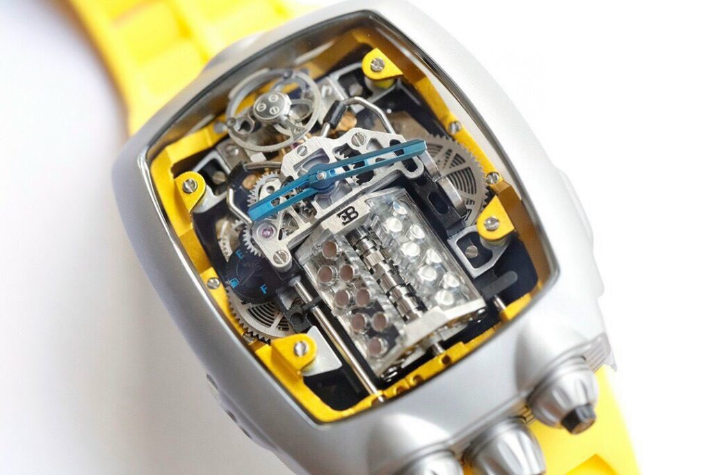 Jacob & Co Bugatti Chiron Replica Watches Yellow Color 44mm (1)