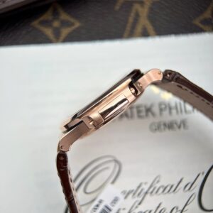 Patek Philippe Nautilus 5712R Gold Wrapped ZF Factory Brown Strap 40mm (9)