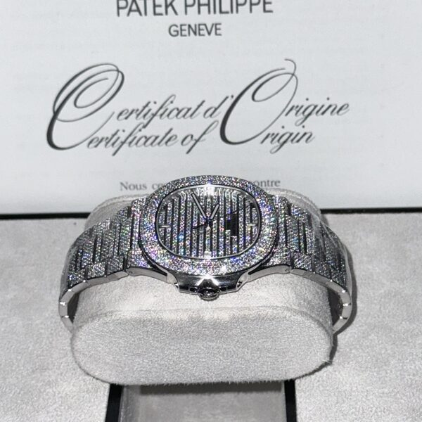 Patek Philippe Nautilus 5719 Custom Full Moissanite Diamonds 40mm (1)