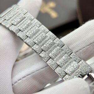 Patek Philippe Nautilus 7118 Custom Full Moissanite Diamonds (1)