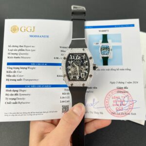 Richard Mille RM67-01 Custom Moissanite Diamonds Replica Watch 40mm (1)