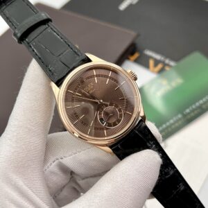 Rolex Cellini Dual Time 50525 Replica Watch Chocolate Dial 39mm (1)