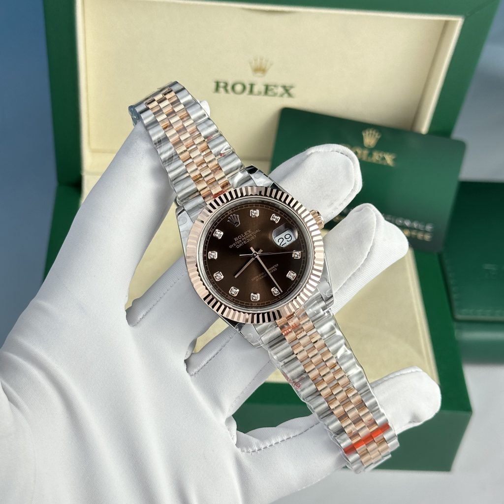 Rolex DateJust Gold Wrapped Chocolate Dial GM Factory V5 (6)