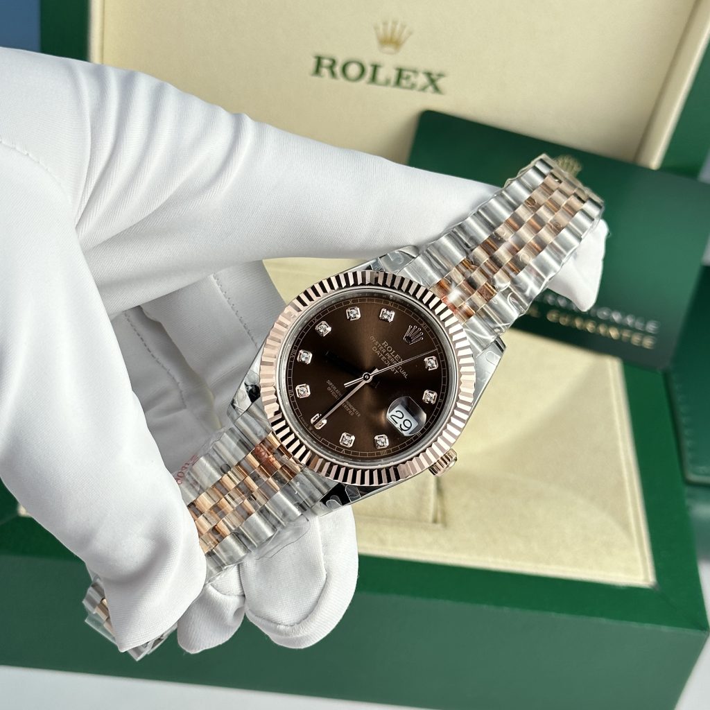 Rolex DateJust Gold Wrapped Chocolate Dial GM Factory V5 (6)