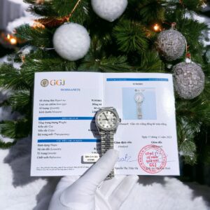 Rolex DateJust Moissanite Diamonds Bezel White Dial 31mm (6)