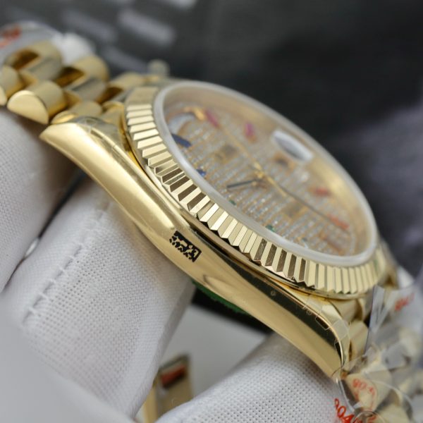 Rolex Day-Date 18K Gold Wrapped Custom Moissanite Diamonds GM V3