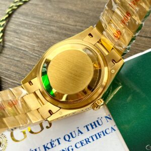 Rolex Day-Date Gold Wrapped Replica Watches Yellow Champagne Dial GMF 36mm (1)