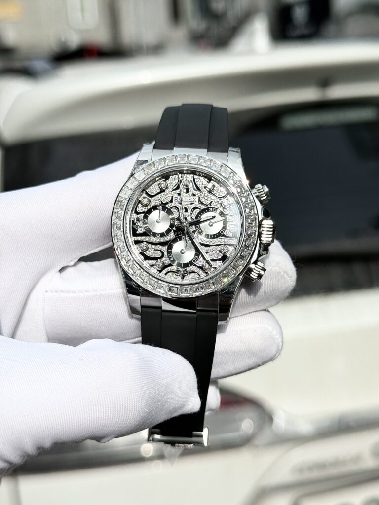 Rolex Daytona 116589TBR Eye Of Tiger Custom Moissanite Diamonds 40mm (2)