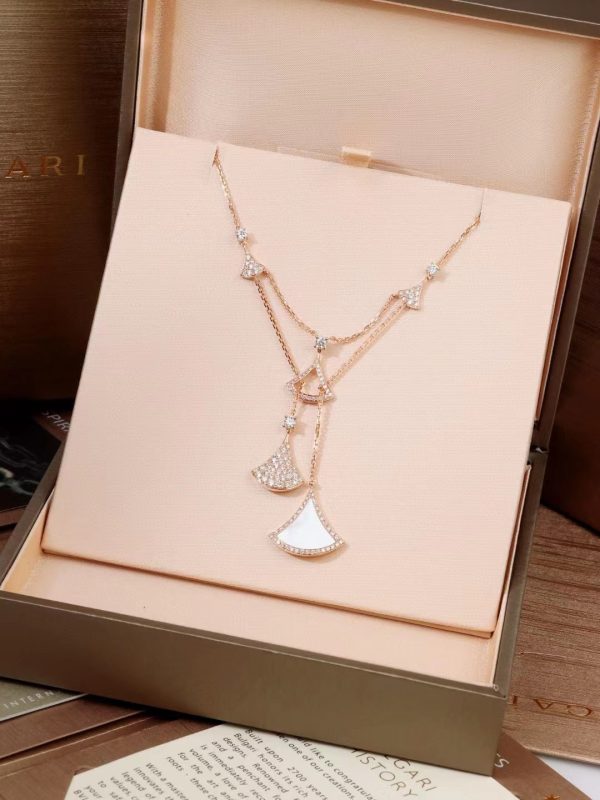 Bvlgari Divas Dream Necklace Custom Diamond Rose Gold 18k (2)