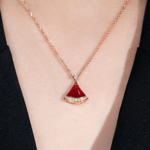 Bvlgari Moon Necklace Custom Natural Diamond Rose Gold 18k (2)