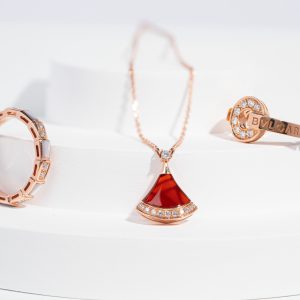 Bvlgari Moon Necklace Custom Natural Diamond Rose Gold 18k (2)
