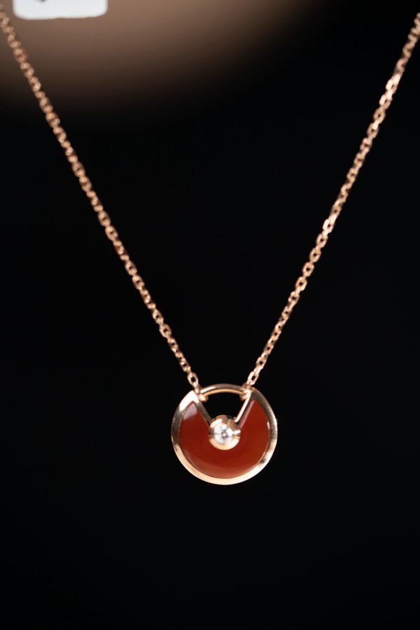 Cartier Women Bracelet Necklace Set Custom Natural Diamond Rose Gold 18k (2)