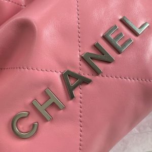 Chanel 22 Small Replica Bags Pink Size 23x25cm (2)