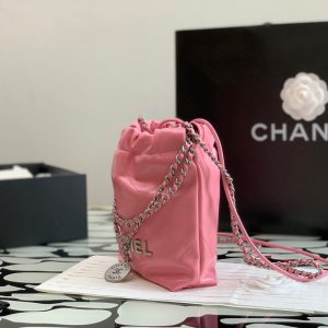 Chanel 22 Small Replica Bags Pink Size 23x25cm (2)