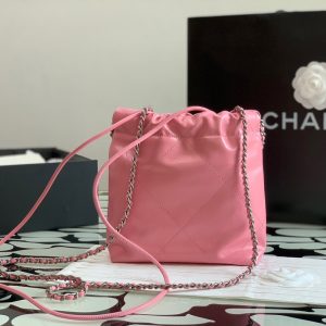 Chanel 22 Small Replica Bags Pink Size 23x25cm (2)