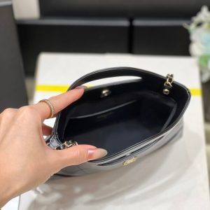 Chanel 31 Small Calfskin Black Replica Bags Gold Buckle 22x19x5cm (2)
