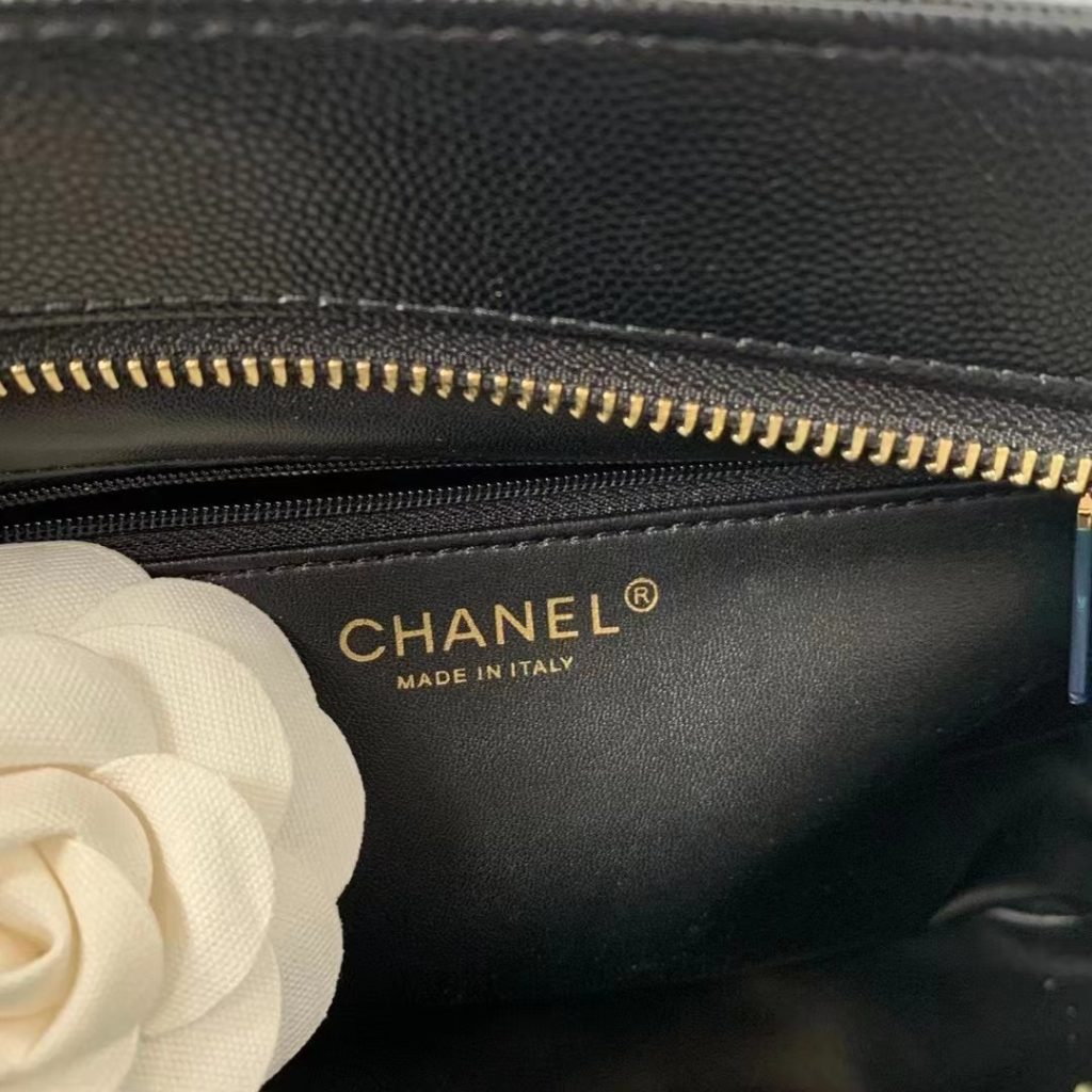 Chanel Caviar Leather Replica Bags Black Size 30x21x8cm (2)