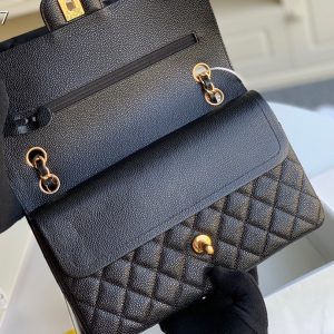 Chanel Classic Mini Flap Medium Black Replica Bags 25x16x6cm (2)