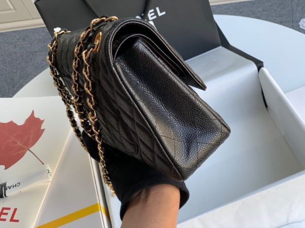 Chanel Classic Mini Flap Medium Black Replica Bags 25x16x6cm (2)