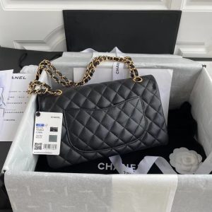 Chanel Classic Mini Flap Medium Black Replica Bags 25x16x6cm (2)