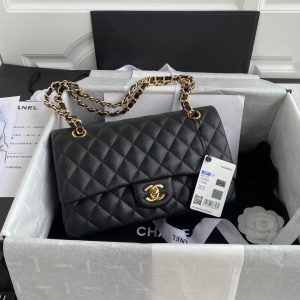 Chanel Classic Mini Flap Medium Black Replica Bags 25x16x6cm (2)
