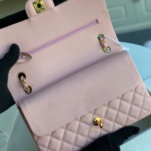 Chanel Classic Mini Flap Medium Handbags Pink 25x16x6cm (2)