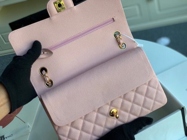 Chanel Classic Mini Flap Medium Handbags Pink 25x16x6cm (2)