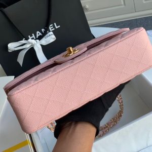 Chanel Classic Mini Flap Medium Handbags Pink 25x16x6cm (2)