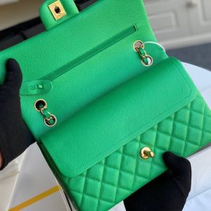 Chanel Classic Mini Flap Medium Replica Bags Green 25x16x6cm (2)