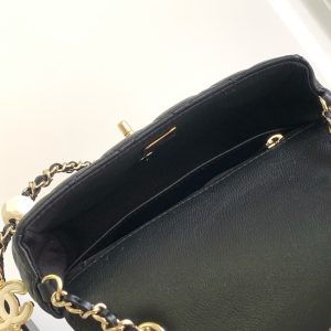 Chanel Classic Mini Flap Replica Bags Black Size 17cm (2)