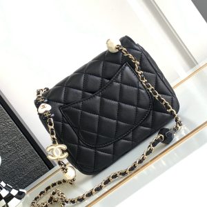 Chanel Classic Mini Flap Replica Bags Black Size 17cm (2)