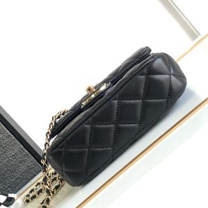 Chanel Classic Mini Flap Replica Bags Black Size 17cm (2)