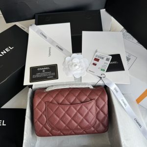 Chanel Classic Replica Bags Plum Red Size 20cm (2)