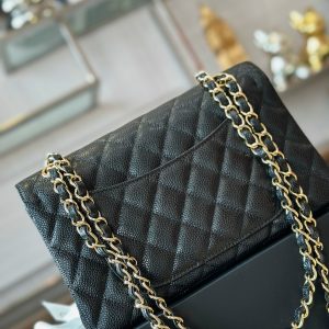 Chanel Classic Small Grain Leather Replica Bags Black 23cm (2)