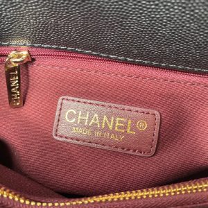 Chanel Coco Bolsa Handle Caviar Replica Bags Black Size 28cm (2)