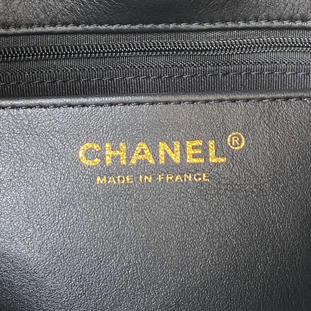 Chanel Hobo Calfskin Black Replica Bags 25cm (2)