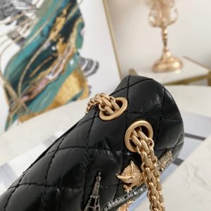 Chanel Lucky Charm 2017 Replica Bags Black Size 25cm (2)