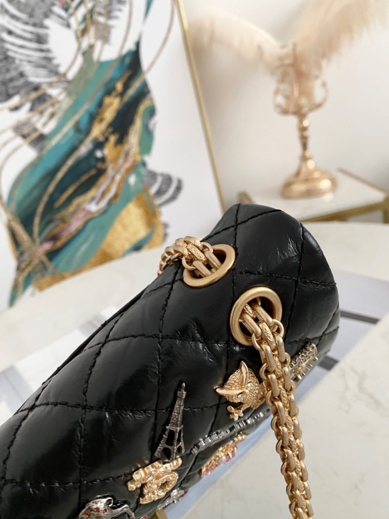 Chanel Lucky Charm 2017 Replica Bags Black Size 25cm (2)