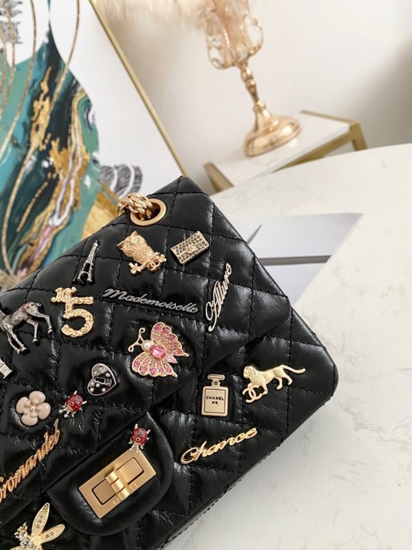 Chanel Lucky Charm 2017 Replica Bags Black Size 25cm (2)