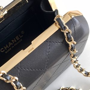 Chanel Mini Lambskin Black Replica Bags 11x14 (2)