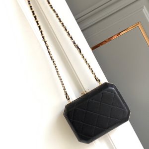 Chanel Mini Lambskin Black Replica Bags 11x14 (2)