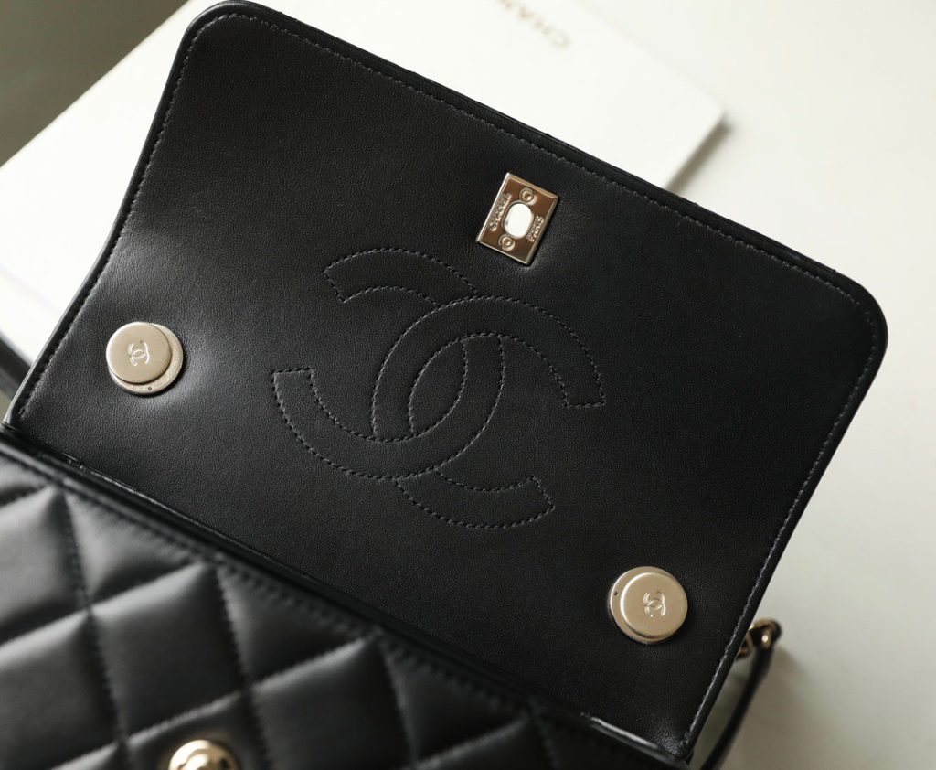 Chanel Trendy Handle Black Replica Bags Size 25cm (2)