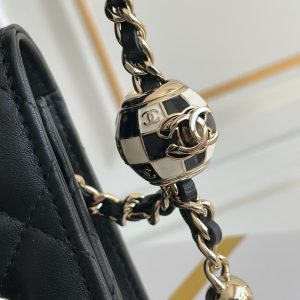 Chanel Woc Black Replica Bags Gold Lock Size 19cm (2)