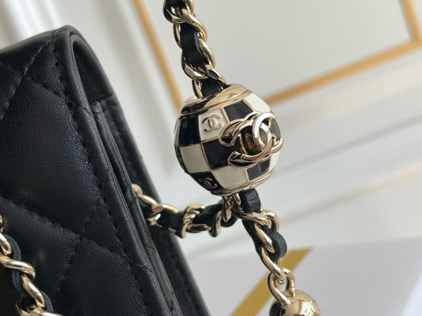 Chanel Woc Black Replica Bags Gold Lock Size 19cm (2)