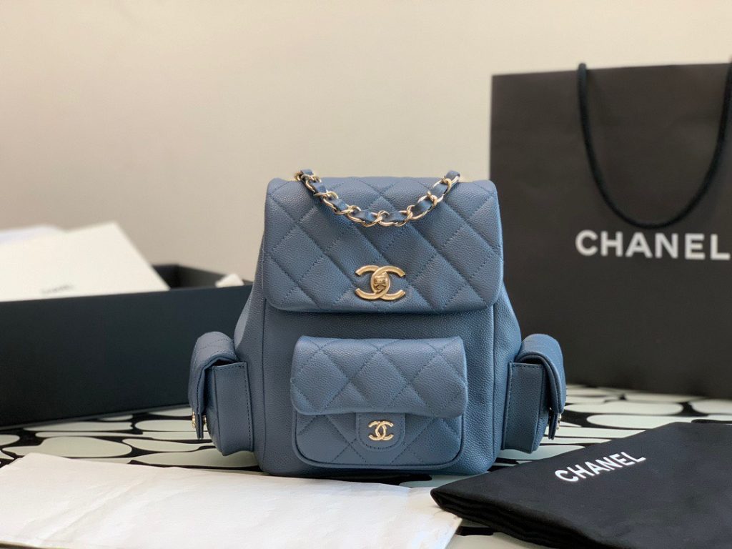 Chanel Women's Blue Backpack Like Authentic 21.5x19 (2)