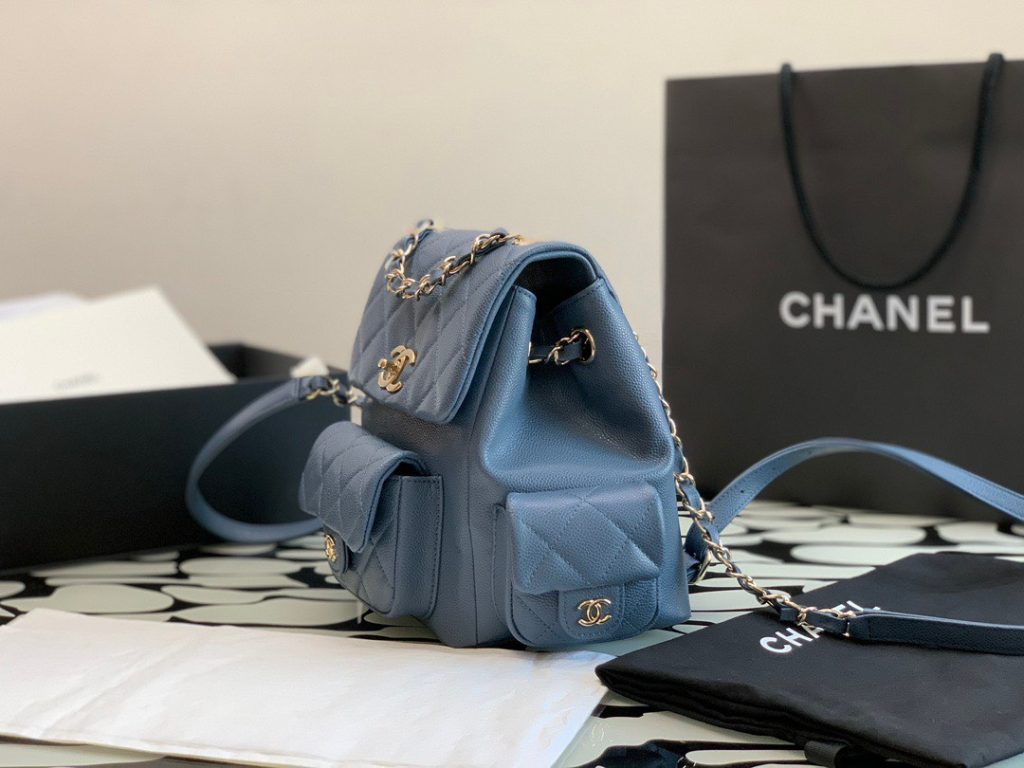 Chanel Women's Blue Backpack Like Authentic 21.5x19 (2)