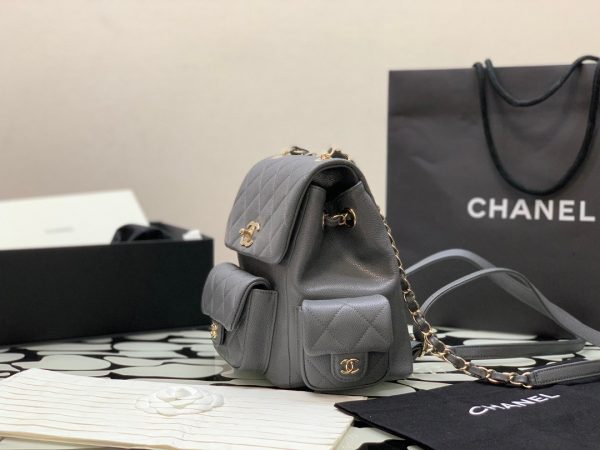 Chanel Women's Gray Backpack Like Auth 21.5x19 (2)