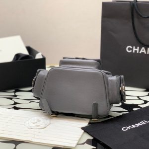 Chanel Women's Gray Backpack Like Auth 21.5x19 (2)