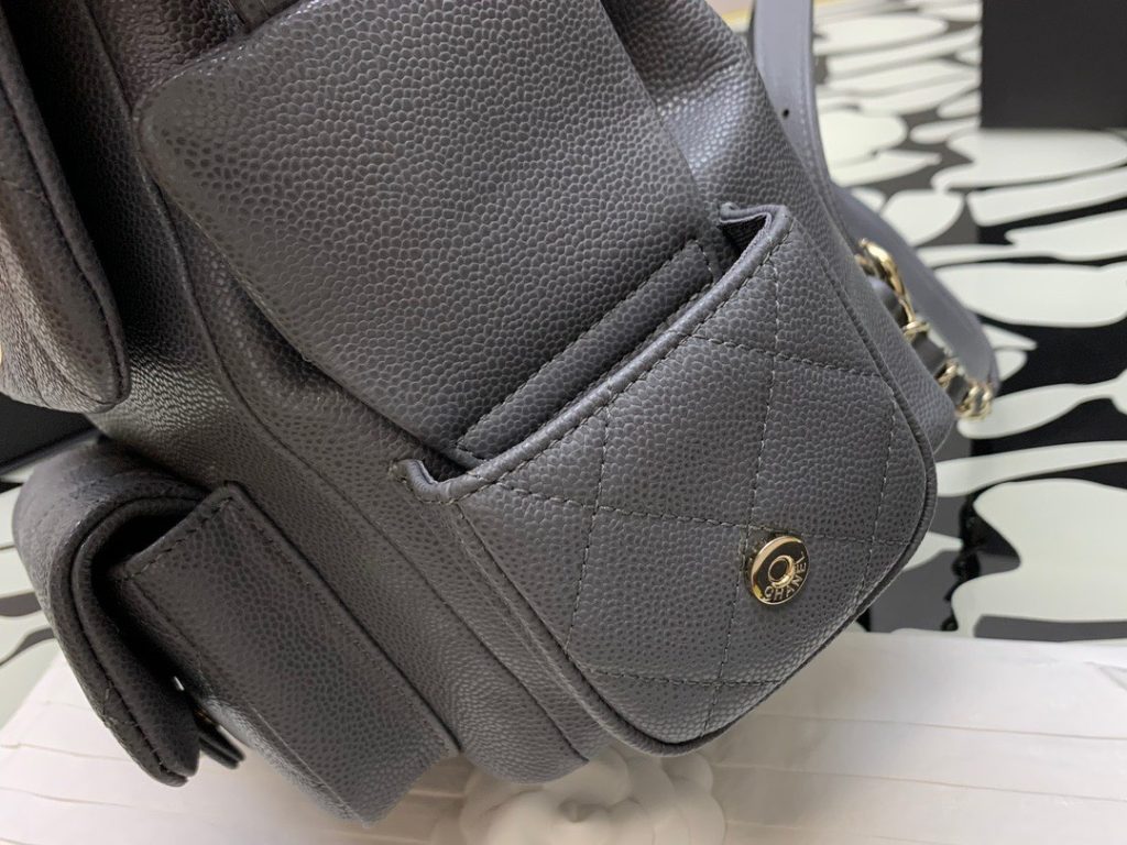 Chanel Women's Gray Backpack Like Auth 21.5x19 (2)