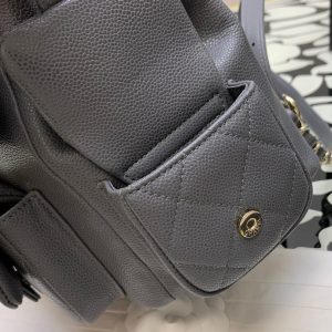 Chanel Women's Gray Backpack Like Auth 21.5x19 (2)